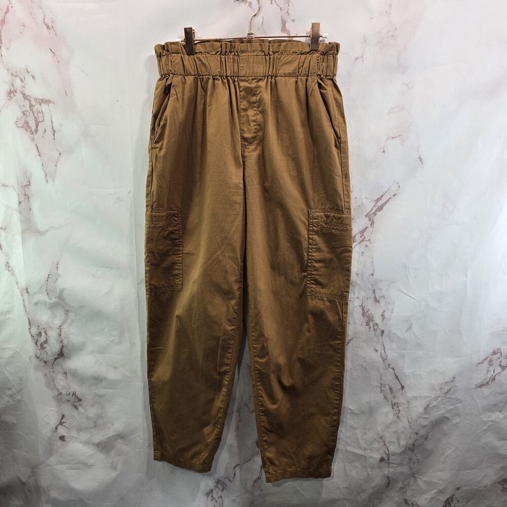 Jacqueline De Yong Pants Womens Medium Brown High Rise Straight JDY Kara
